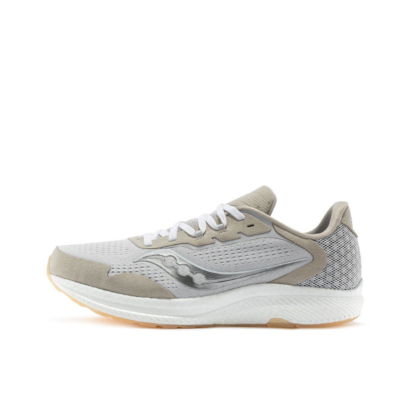 推荐商品：Saucony/索康尼 Freedom 自由 4 舒适 轻量缓震 防滑耐磨 跑鞋 卡基灰