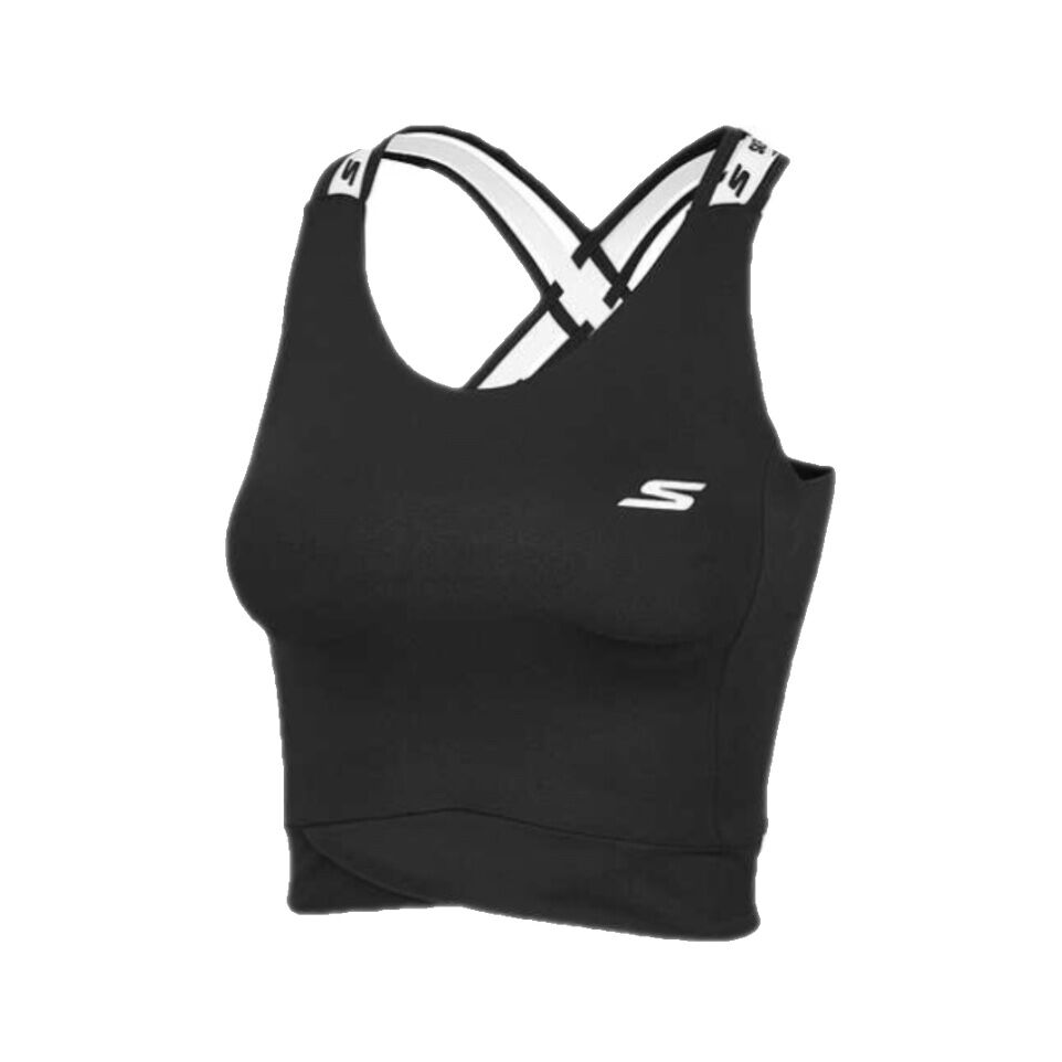 Skechers 女装 舒适简约纯色户外健身训练透气时尚运动背心 P121W015