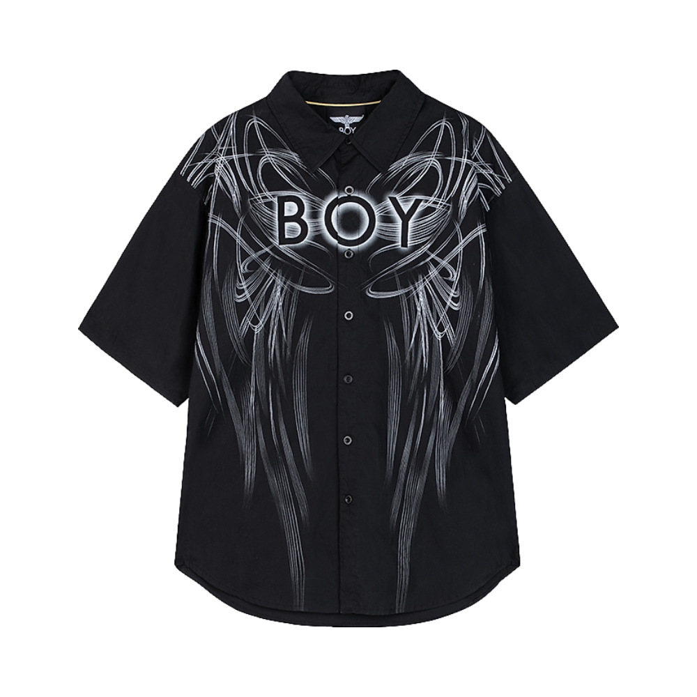 Boy London 笔线性画字母印花短袖衬衫 男女同款 B212NGT40902