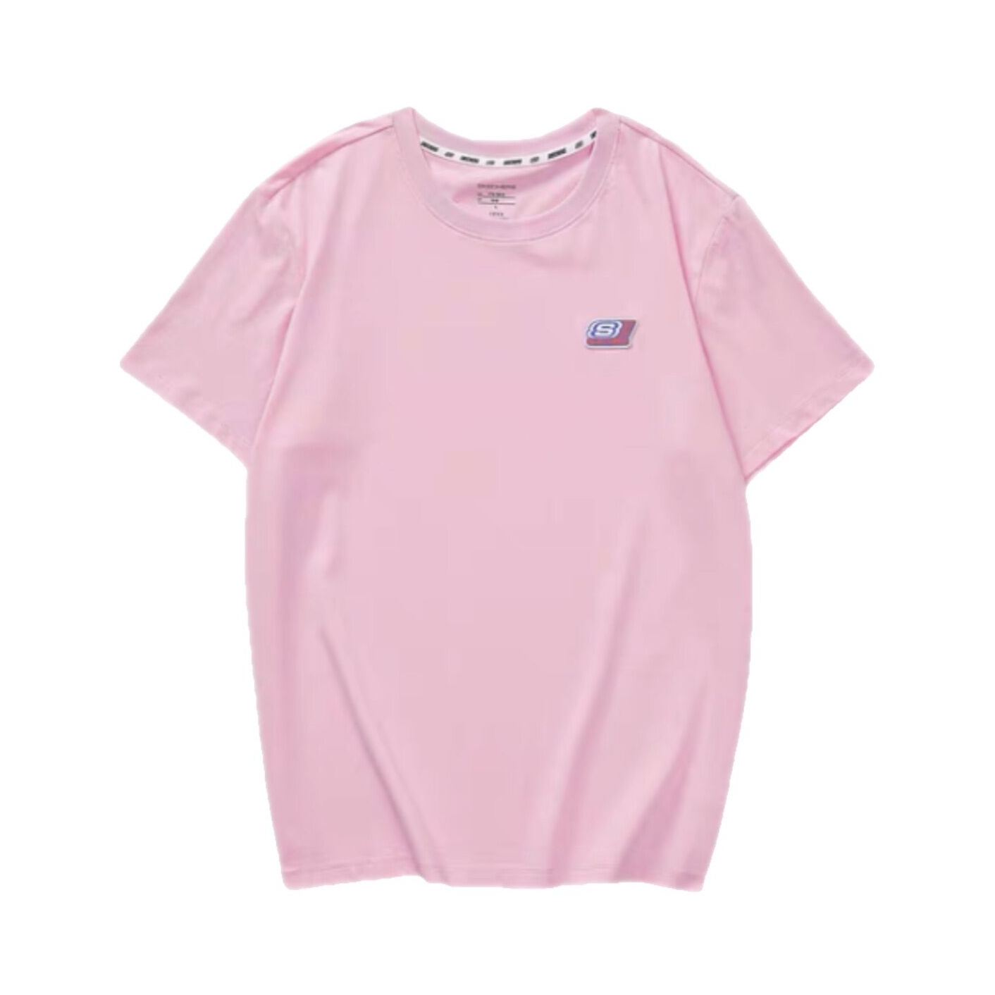 Skechers 时尚个性圆领针织短袖T恤 男女同款 L121U180