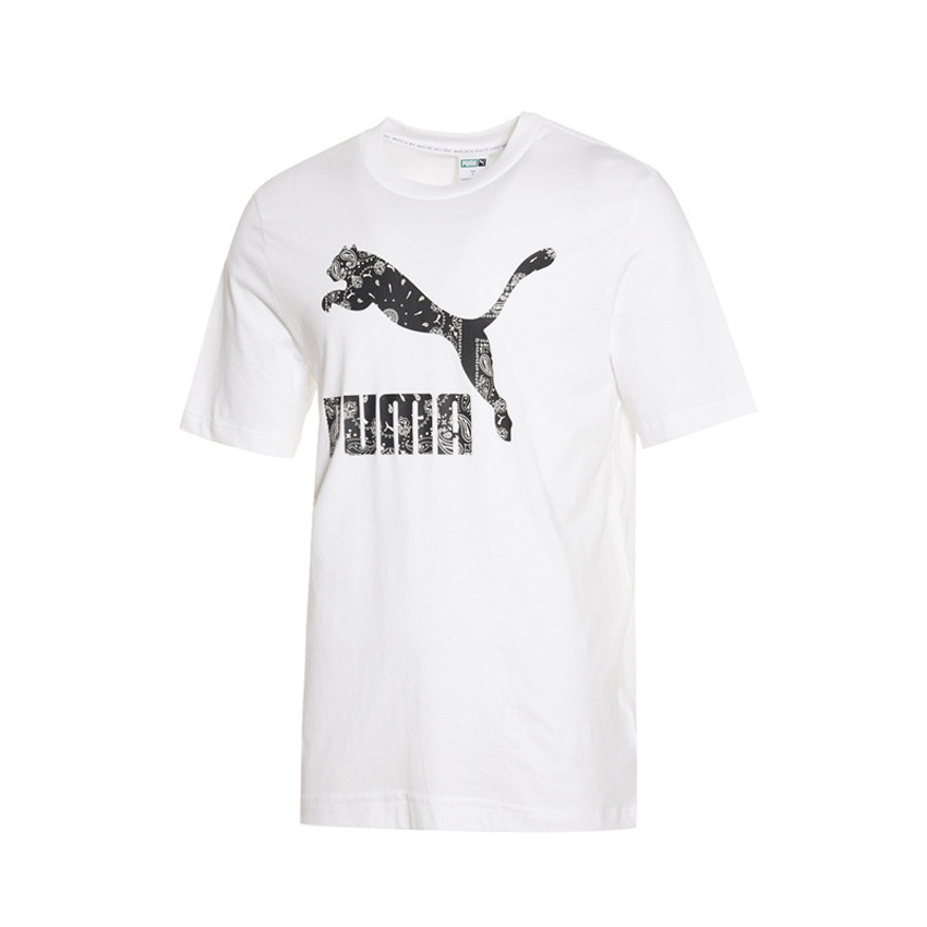 Puma 新款OB Graphic Tee运动印花圆领短袖T恤 男女同款 532653