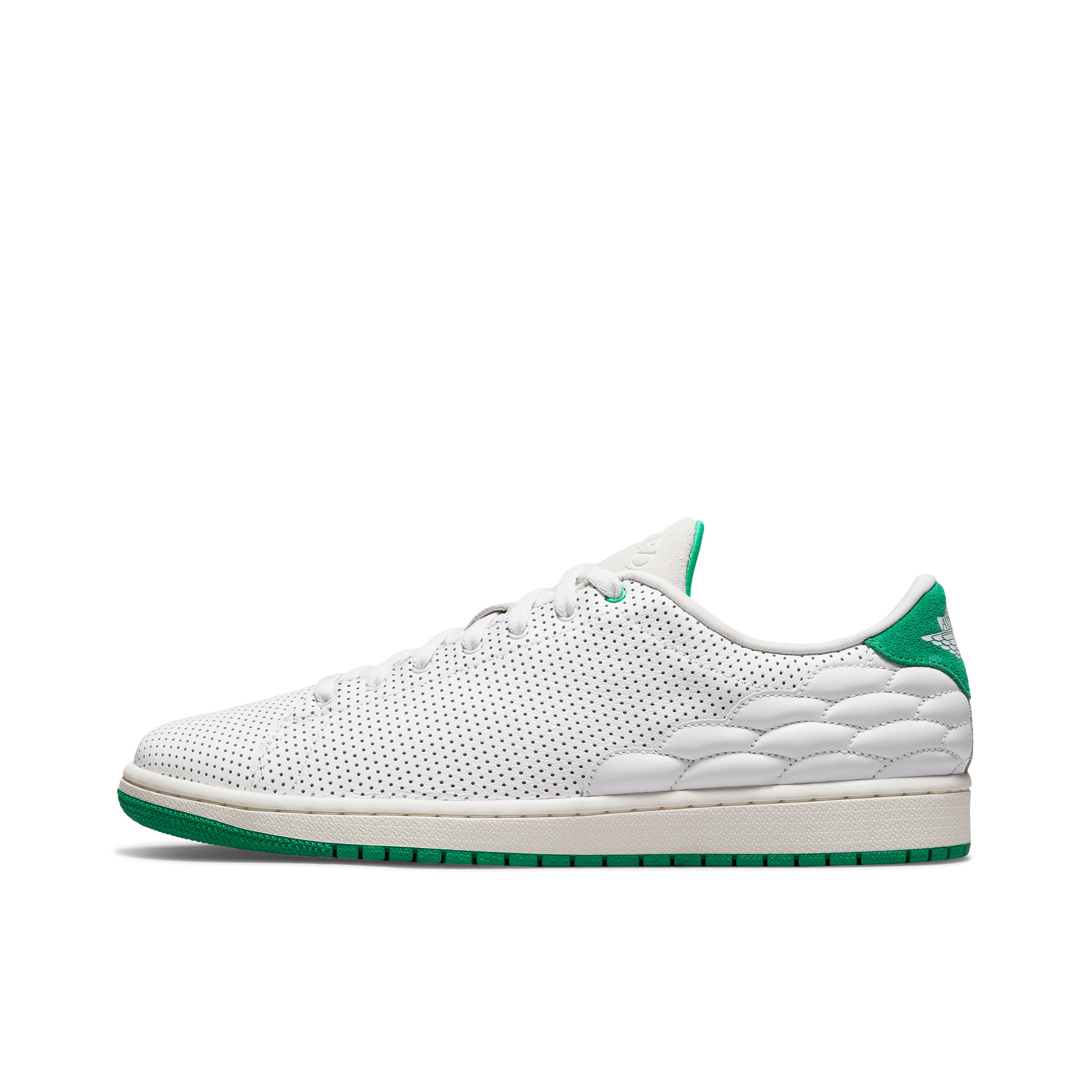 推荐商品：Air Jordan 1 Centre Court 复古 防滑耐磨 减震回弹 轻便透气 板鞋 白色/绿色
