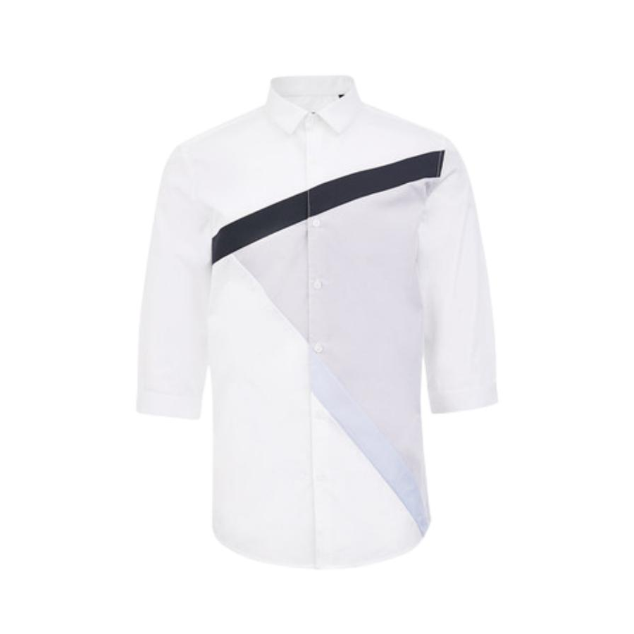SELECTED 纯棉商务七分袖衬衫 420131501