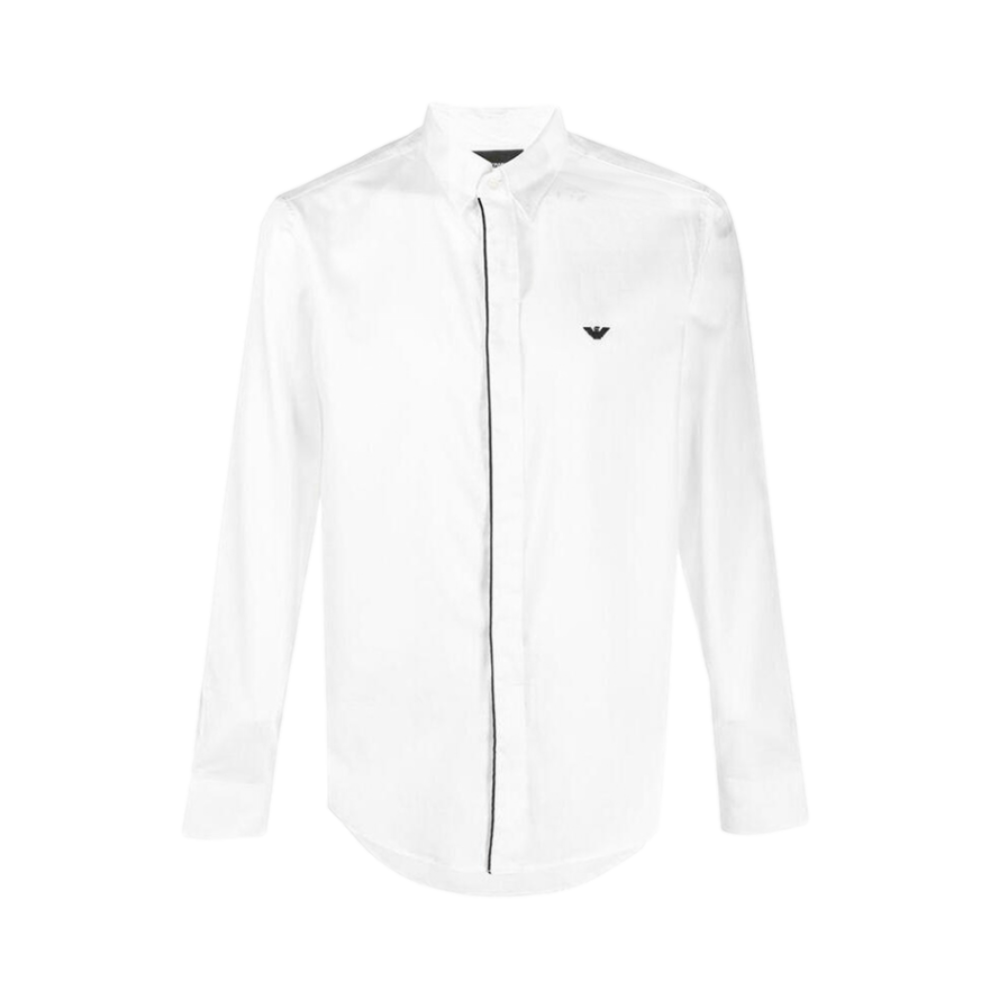 Armani 小标纯色商务修身长袖衬衫 3H1CN5
