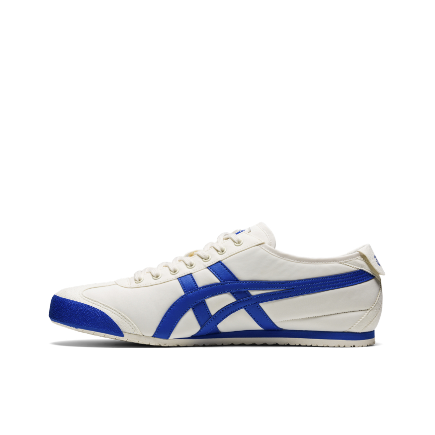 推荐商品：Onitsuka Tiger Mexico 66 德训鞋 运动休闲鞋 复古轻便透气舒适百搭防滑 乳白/蓝色