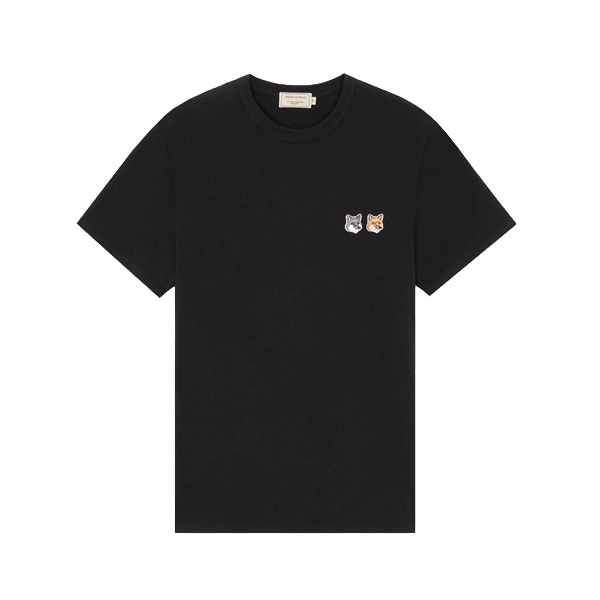 Maison Kitsune 双头狐狸纯色百搭圆领短袖T恤 男女同款 GU00155KJ0008