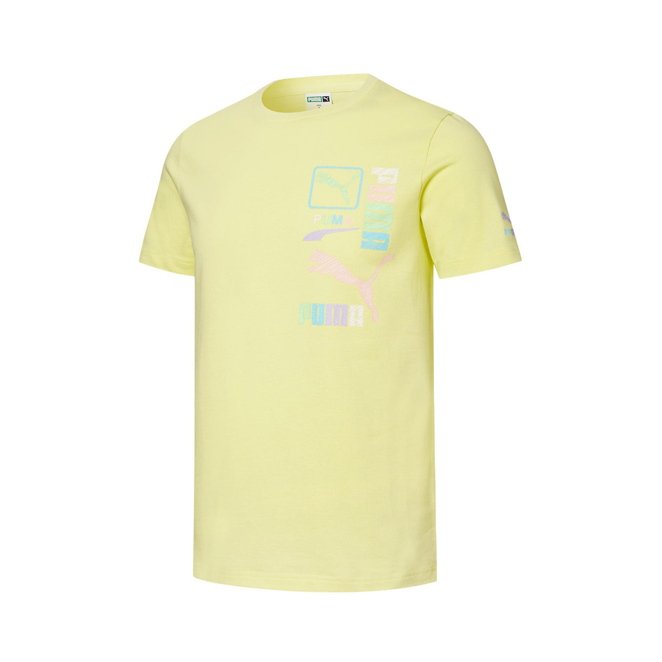 Puma 徽标Logo字母印花运动情侣圆领短袖T恤 男女同款 533999