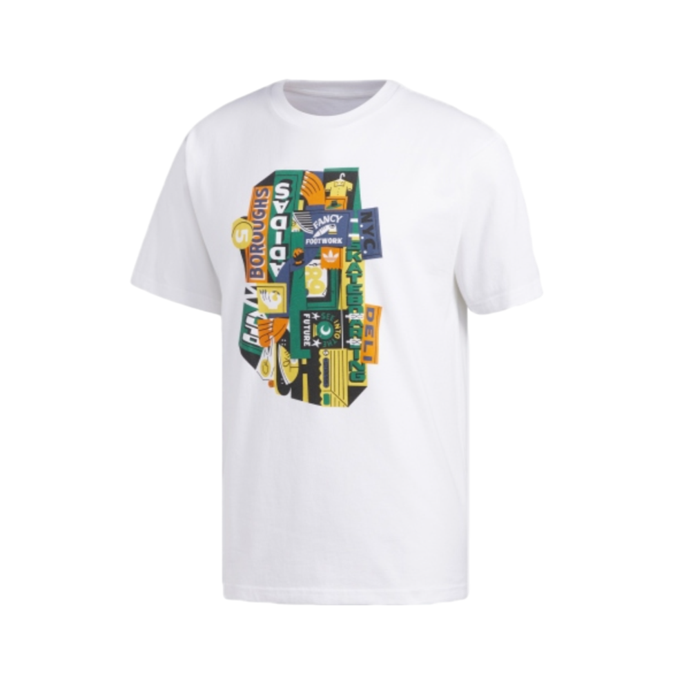 adidas Originals 印花圆领舒适透气休闲短袖T恤 EC7348