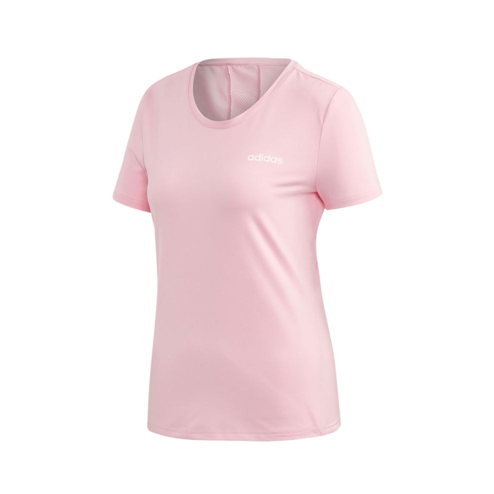 adidas 休闲舒适透气圆领运动短袖T恤 女装 DU2304