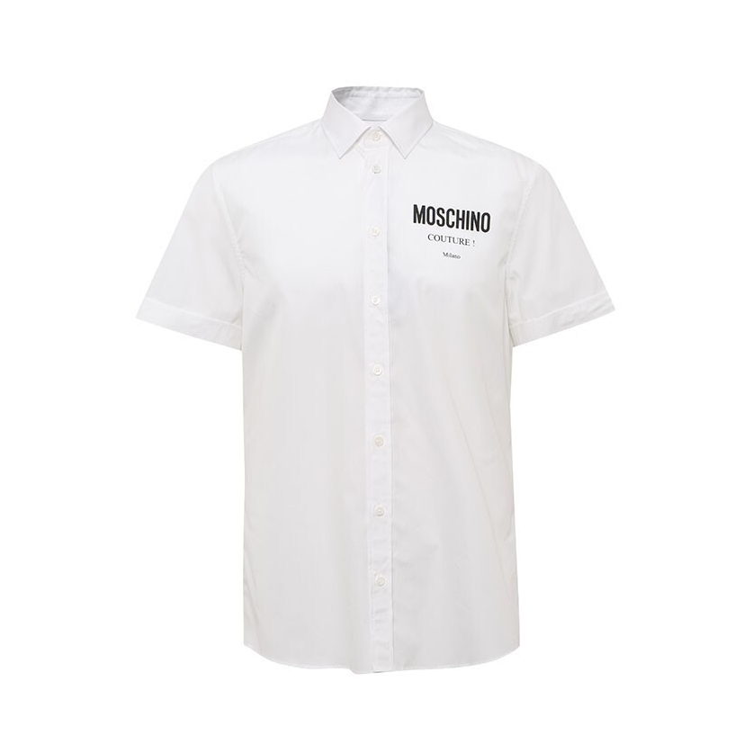 Moschino 2021SS字母小标纯色短袖衬衫 J0201 2035
