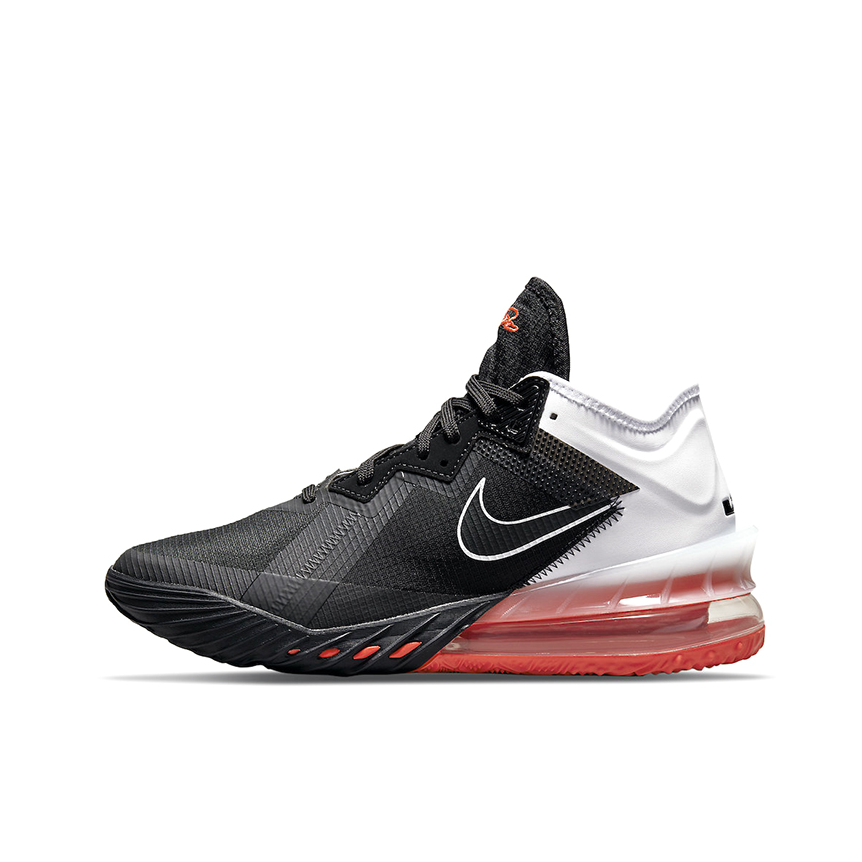 推荐商品：Nike Zoom LeBron 18 詹姆斯 篮球鞋 透气防滑耐磨实战支撑织物合成革 Heart of Lion 低帮/白色/黑色/深红