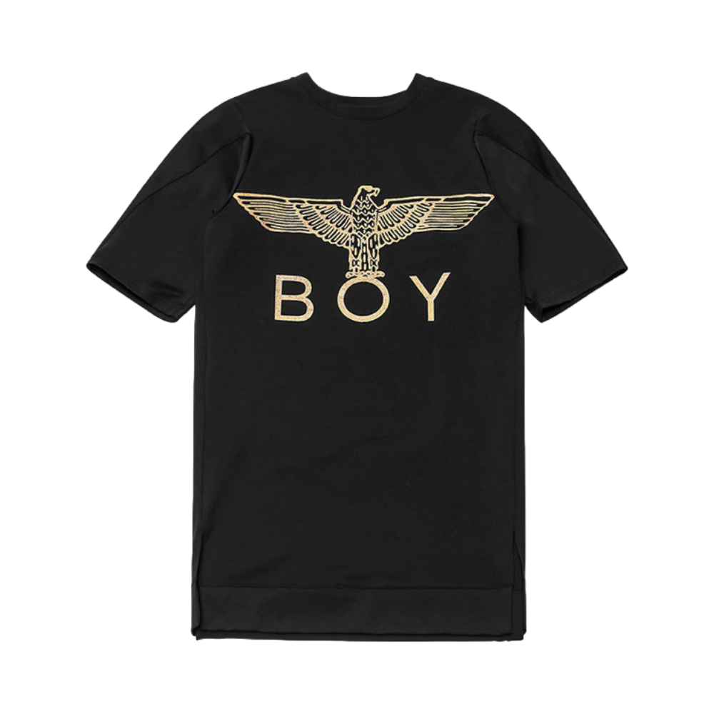 Boy London 潮牌印花老鹰LOGO圆领宽松T恤 B82OP1000F