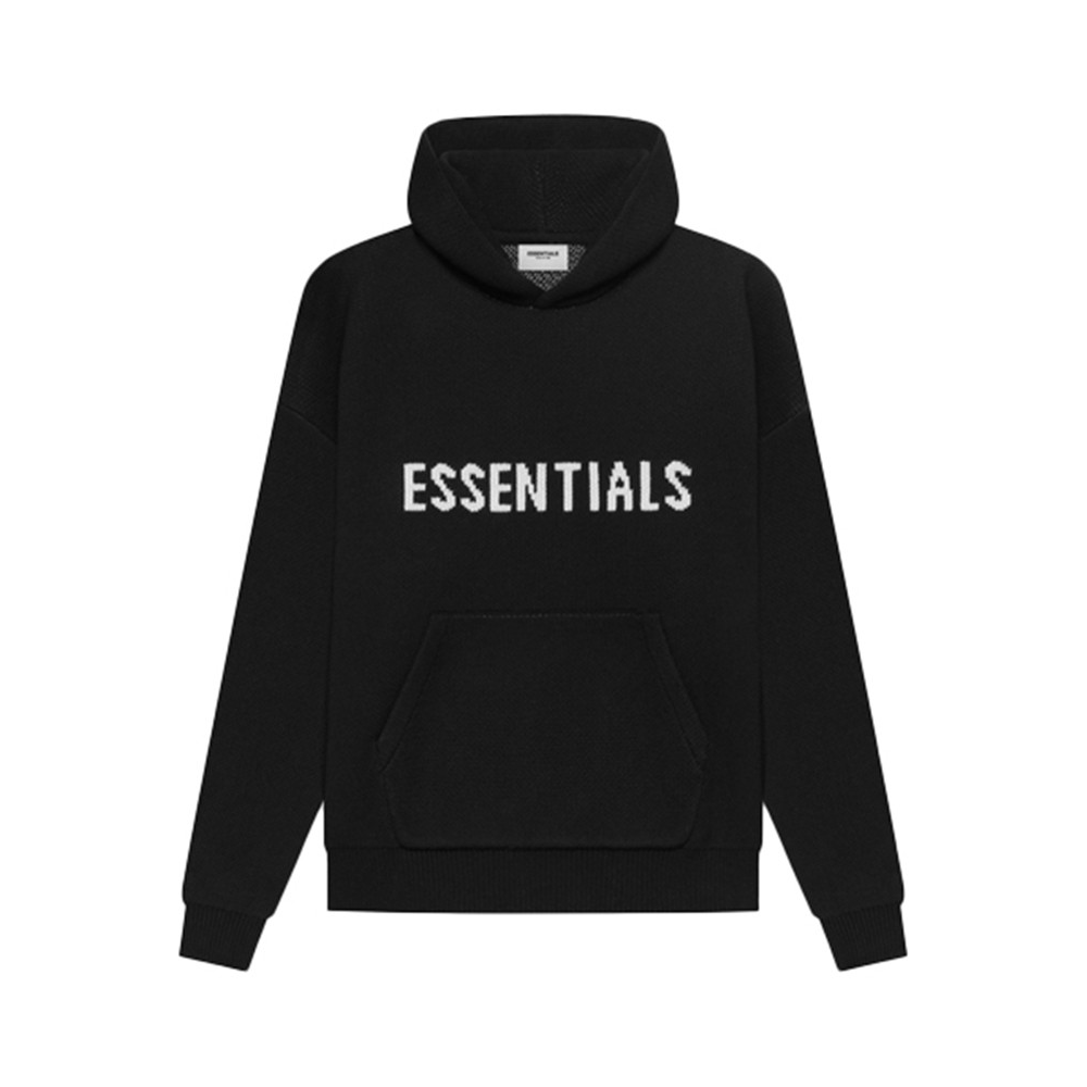 【德罗赞同款】Fear Of God Essentials 字母logo针织加绒连帽套头加厚毛衣 男女同款
