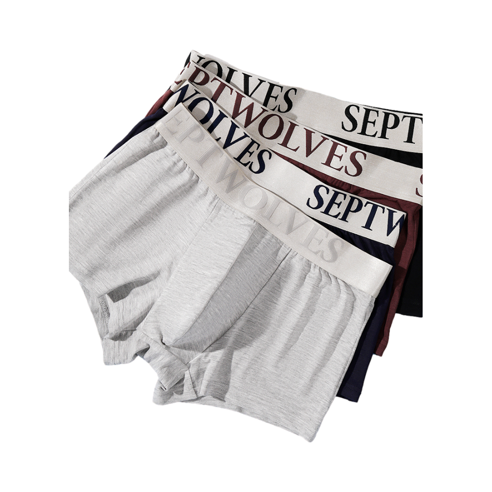 七匹狼 男士薄款冰丝内裤 4条装 950404K