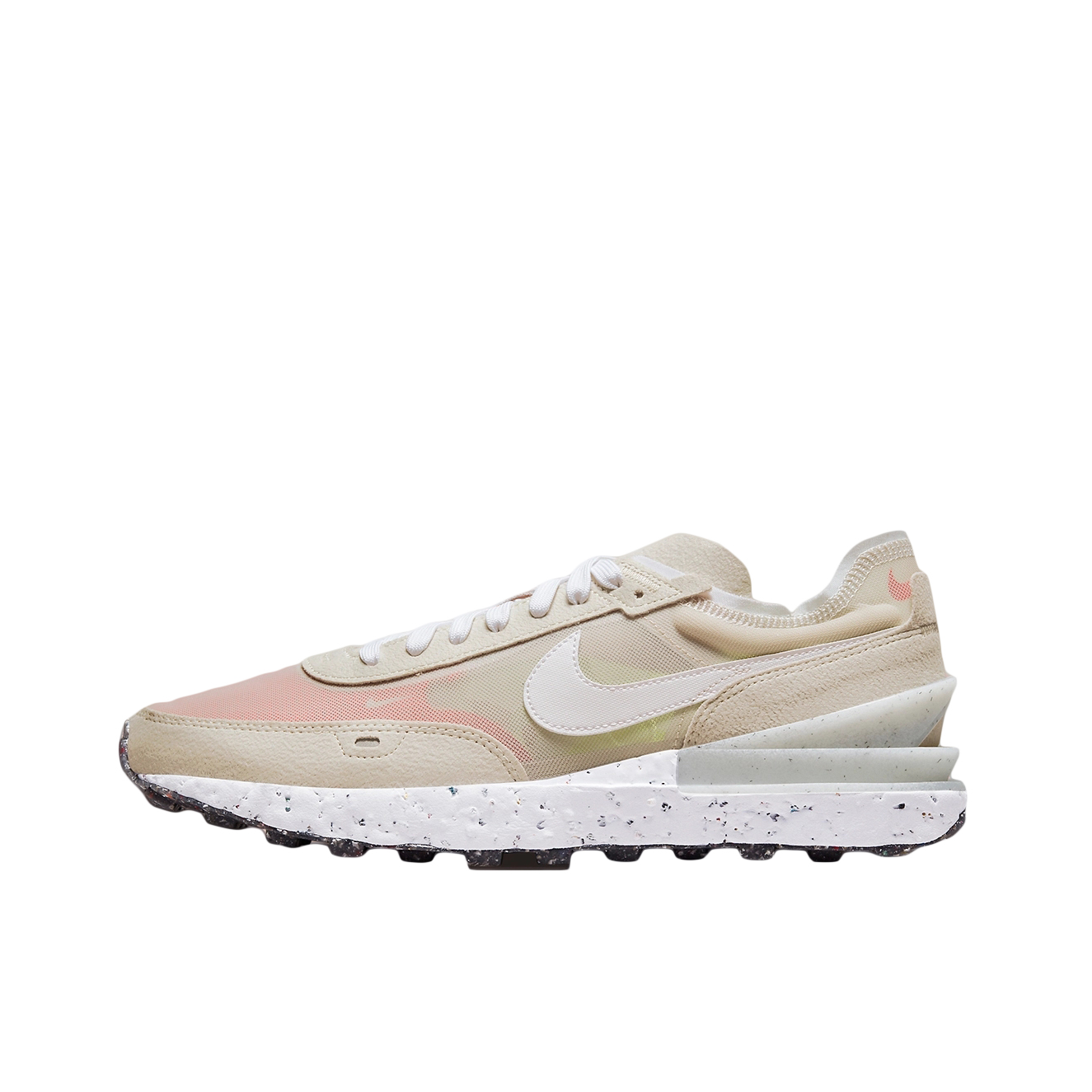 推荐商品：Nike Waffle One 跑鞋 轻便透气防滑耐磨舒适复古缓震运动织物支撑圆头 男款/浅棕/白色