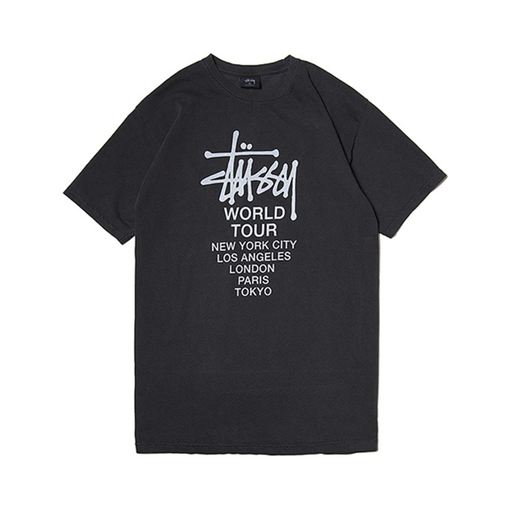 Stussy 经典世界巡游圆领短袖T恤 男女同款 1904401