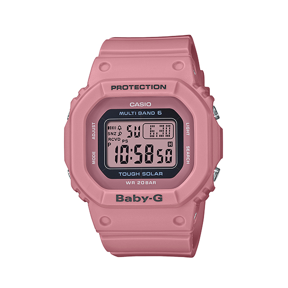 Casio/卡西欧 BABY-G 防震防水石英电子动能女表 BGD-5000 粉红色 BGD-5000UET-4PR