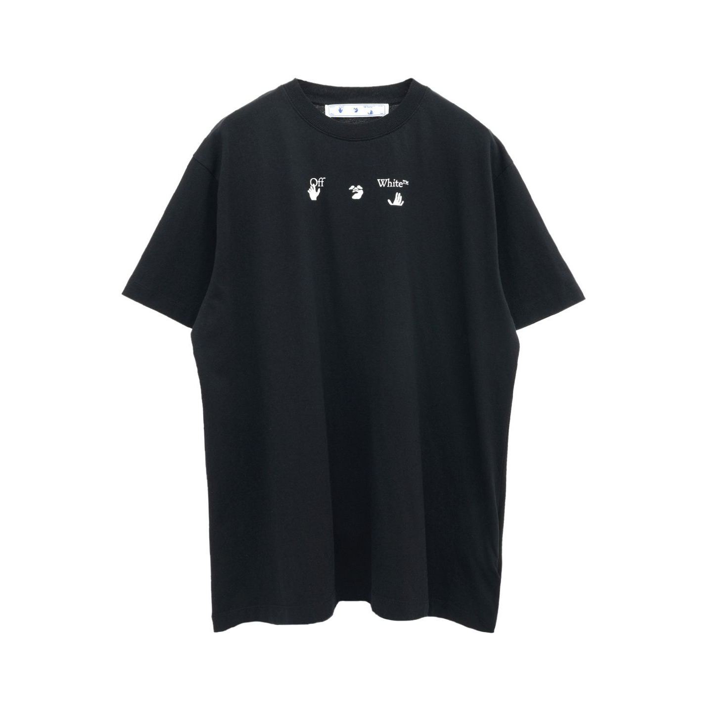 OFF-WHITE 拼色溶解箭头印花圆领短袖T恤
