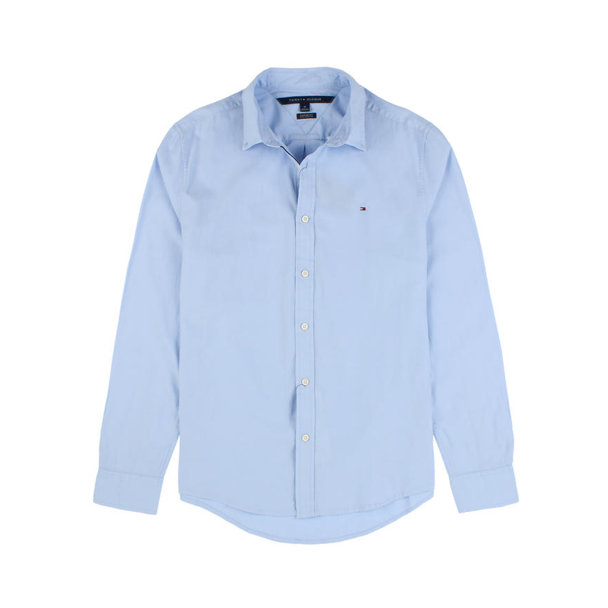 Tommy Hilfiger 牛津纺纯棉绣标商务休闲长袖衬衫 C817857066
