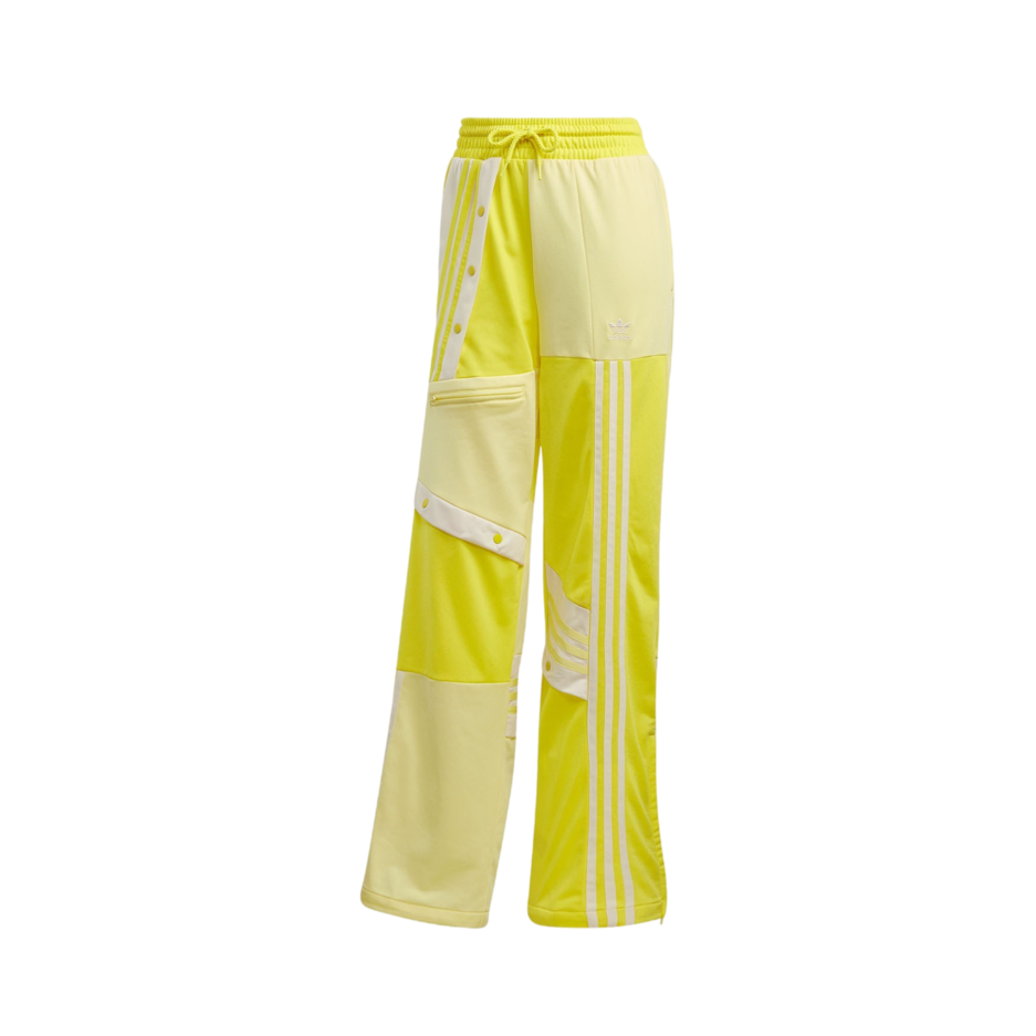 adidas Originals 三叶草拼色条纹系带中腰直筒休闲长裤 FS6496