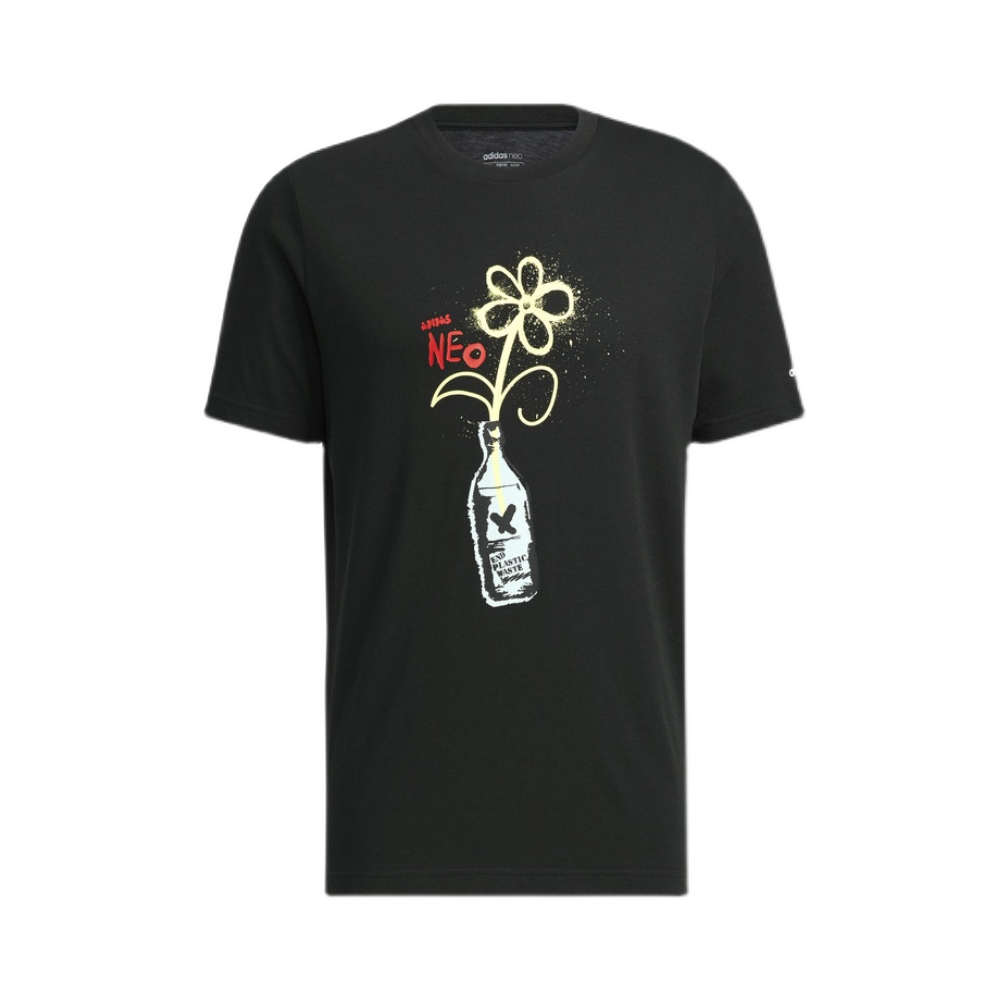 adidas 休闲舒适透气半袖衫圆领上衣运动短袖T恤 HF0463