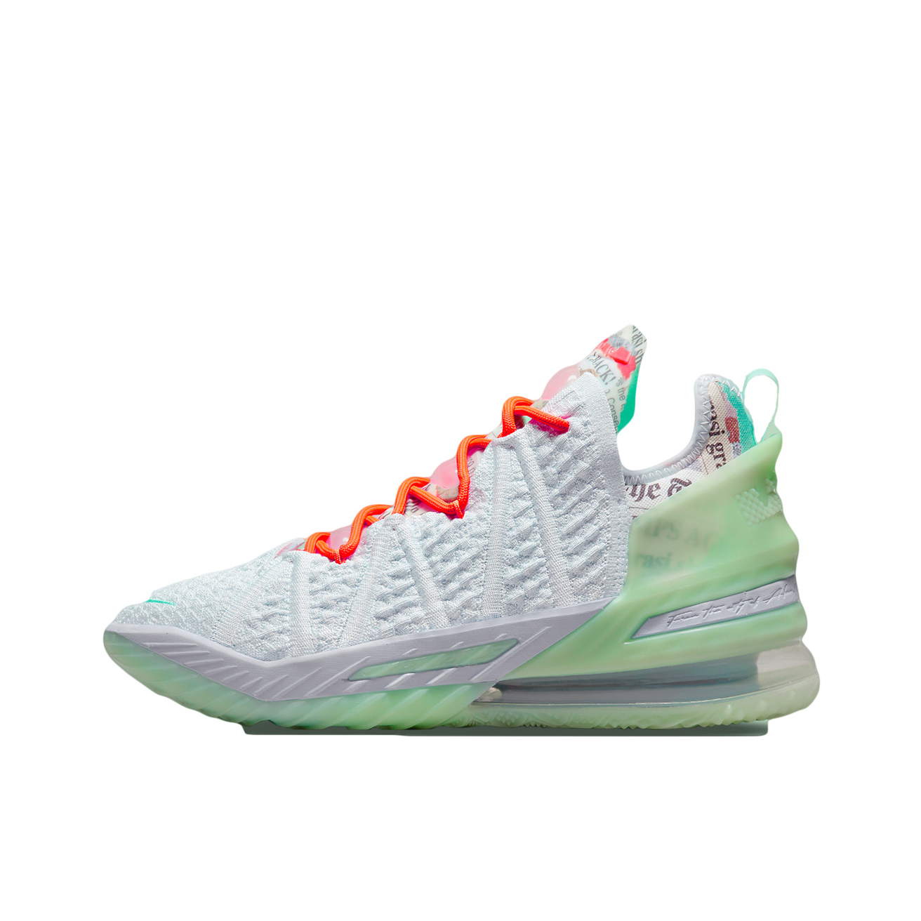 推荐商品：Nike Zoom LeBron 18 詹姆斯 篮球鞋 透气防滑耐磨实战支撑织物合成革 G.O.A.T Diana Taurasi联名/浅绿色