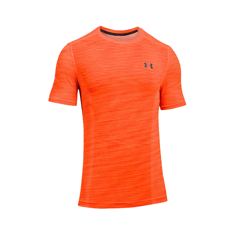 UNDER ARMOUR RUSH HEATGEAR TRUE INK健身圆领印花正肩袖短袖T恤 1289596