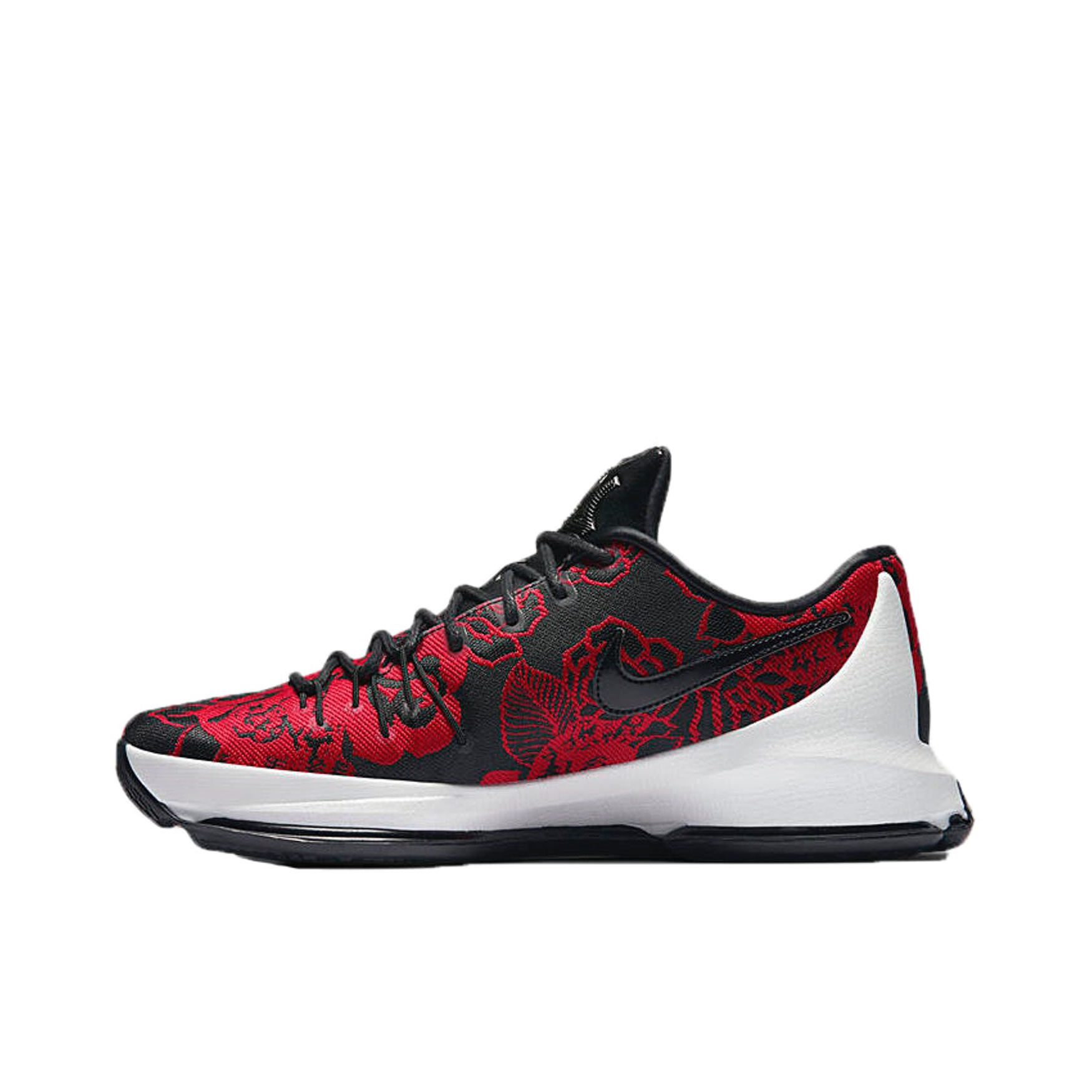 推荐商品：Nike KD 8 防滑耐磨 减震轻便 包裹性圆头 运动 实战 低帮 球鞋 EXT Floral Finish 黑玫瑰 
