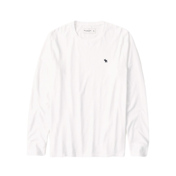 【王一博同款】Abercrombie Fitch 修身圆领长袖打底T恤 男女同款