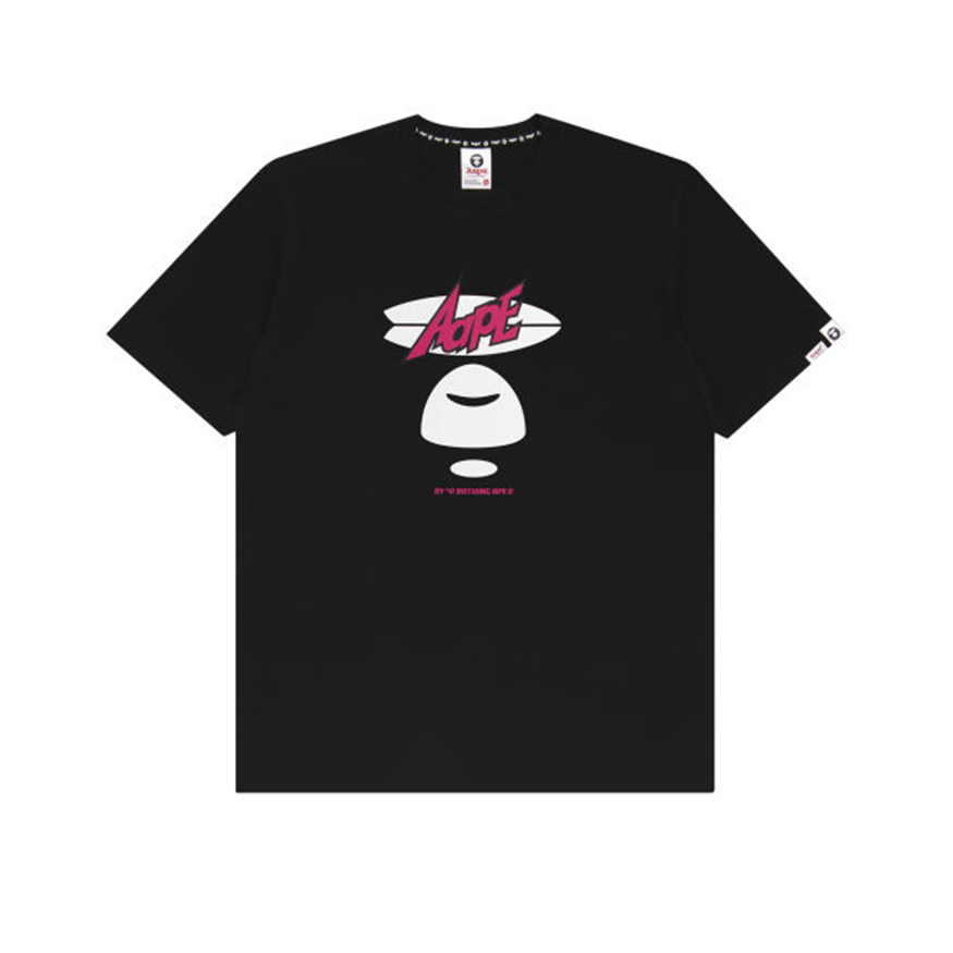Aape 猿颜渐变字母印花短袖T恤 男女同款 0468