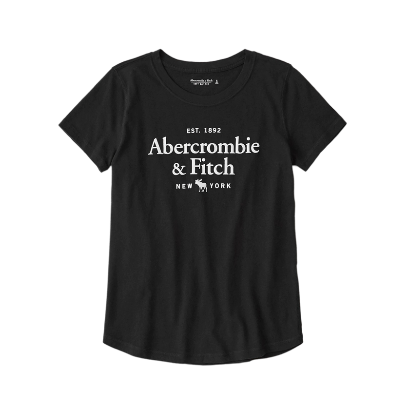 Abercrombie Fitch 贴布修身圆领短袖T恤