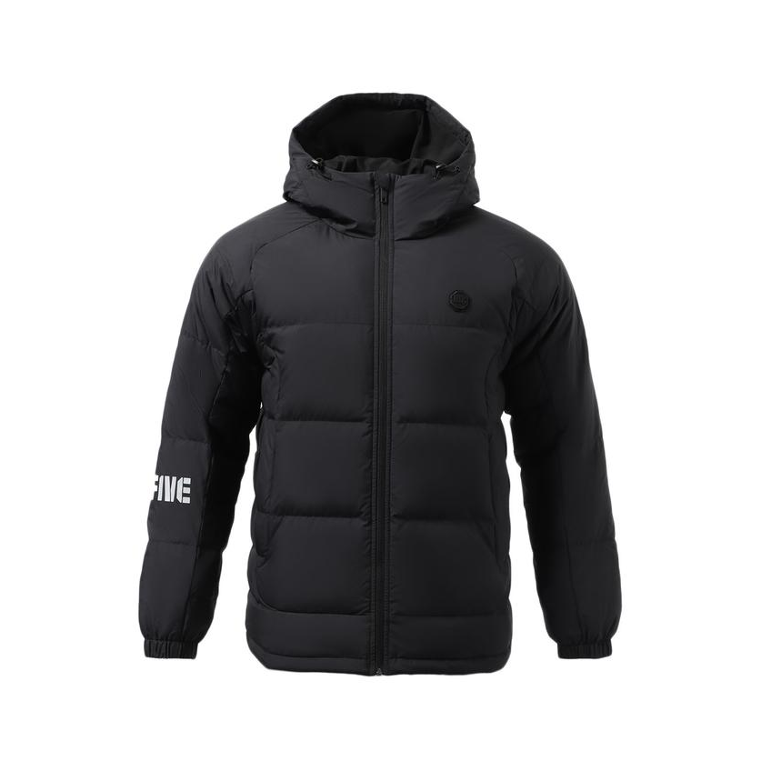 Li Ning 反伍BADFIVE篮球系列保暖防风白鸭绒连帽短款羽绒服 AYMR075