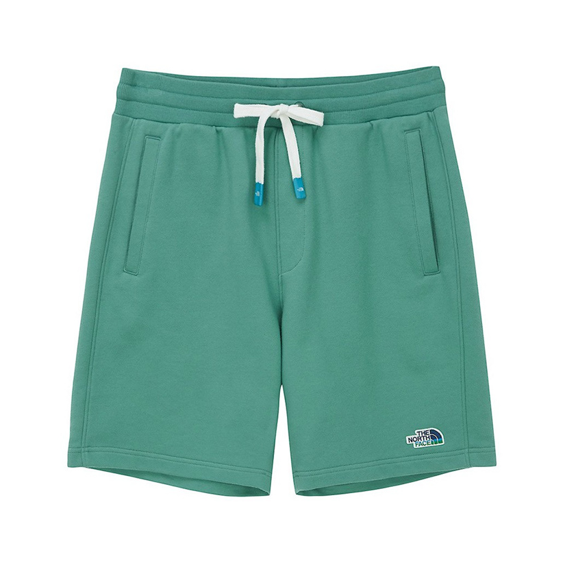 TheNorthFace 男士徽标Logo松紧蓝色纯色休闲情侣运动短裤 NS6KM06