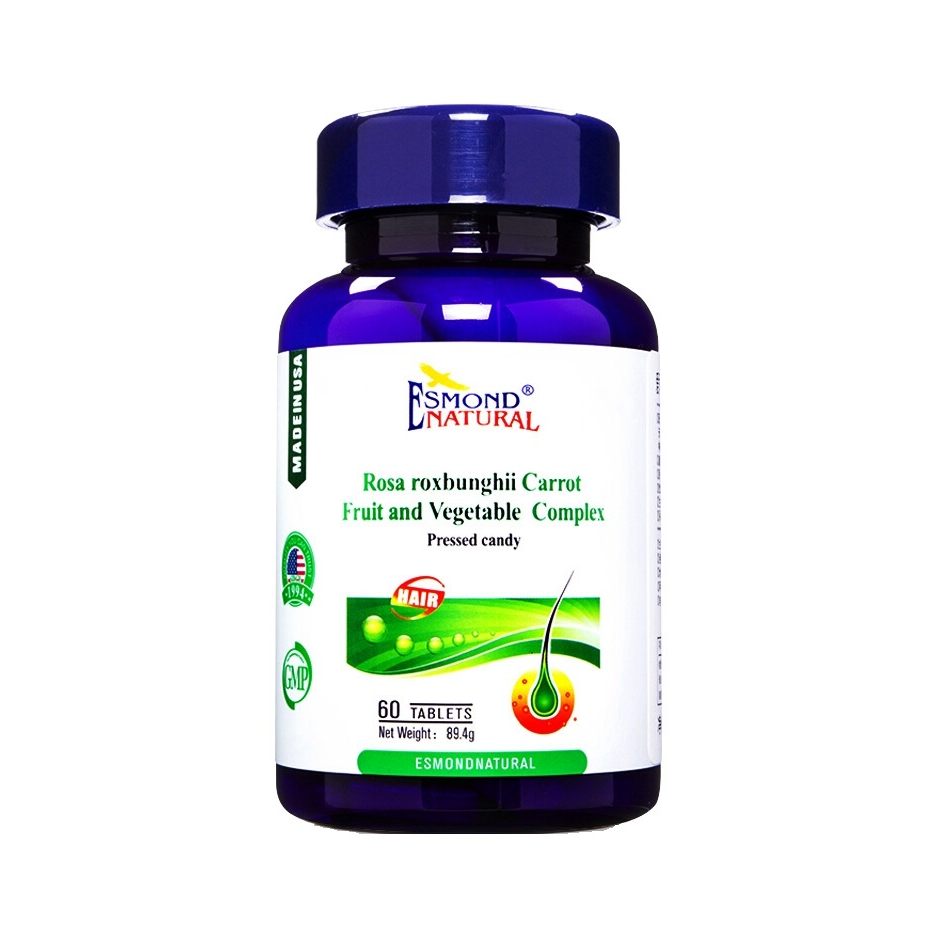 推荐商品：Esmond Natural/爱司盟 刺梨胡萝卜复合果蔬片 生物素胱氨酸片美国进口