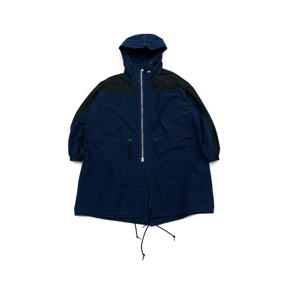 TheNorthFace 女款紫标蓝染中长连帽风衣 NPW2151N