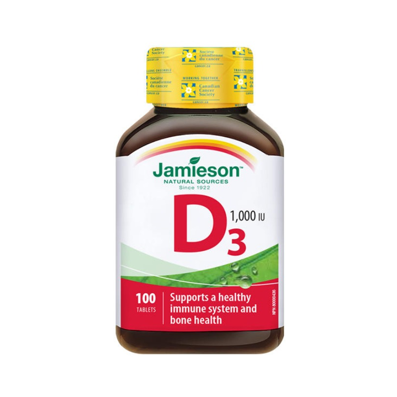 推荐商品：Jamieson/健美生 维生素D3营养片 增加骨密度促进钙吸收强健骨骼