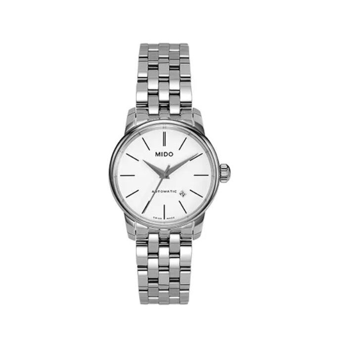 推荐商品：MIDO/美度 贝伦赛丽系列 镶钻不锈钢带透底防水自动机械女士腕表