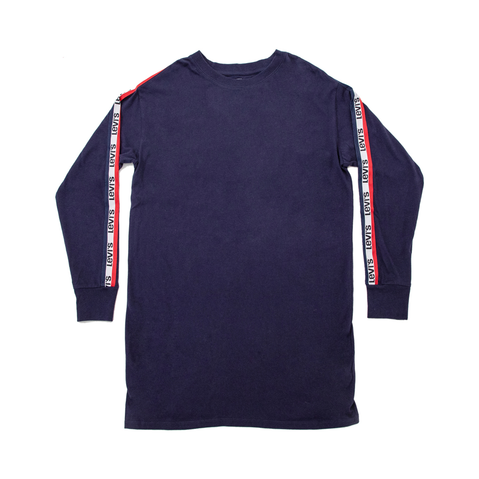 Levi's 女装 纯棉圆领长袖连衣裙 59667-0000