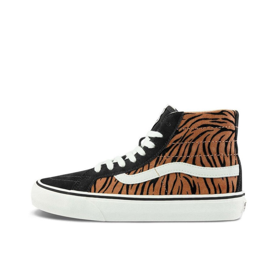 推荐商品：Vans/范斯 SK8-Hi 板鞋 潮流经典拼接复古街头厚底 黑色斑马纹