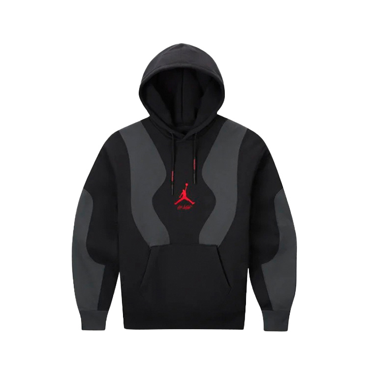 Jordan Brand x Off-White 美式黑蝉翼刺绣logo连帽套头运动夹克 男女同款 CV0541