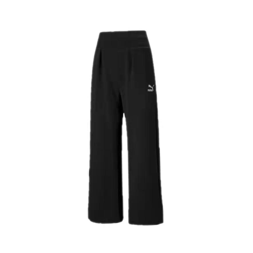 Puma 刺绣阔腿直筒休闲长裤 CLASSICS 男女同款 534371