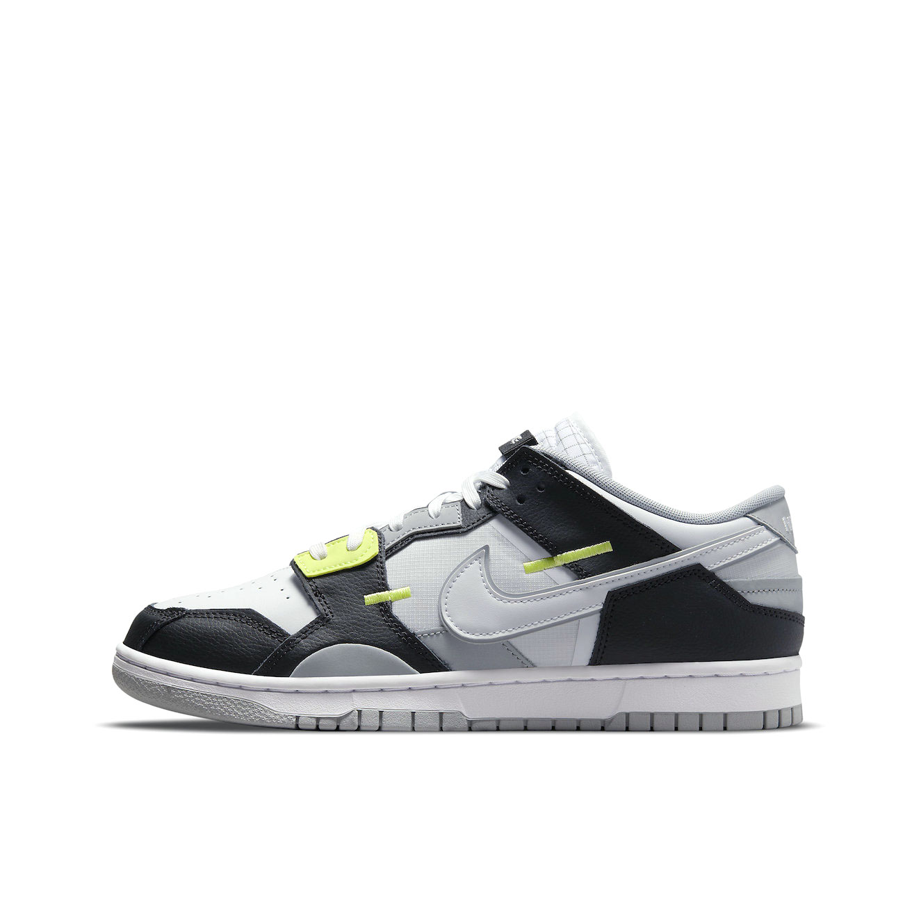推荐商品：Nike Dunk 板鞋 经典复古百搭 Scrap/Wolf Grey 低帮/狼灰/黑灰绿拼接/缝合怪