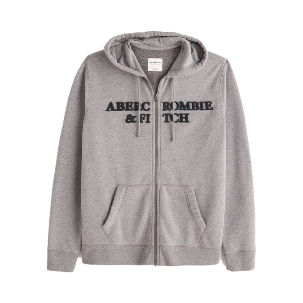 Abercrombie Fitch 字母印花logo连帽卫衣 男女同款