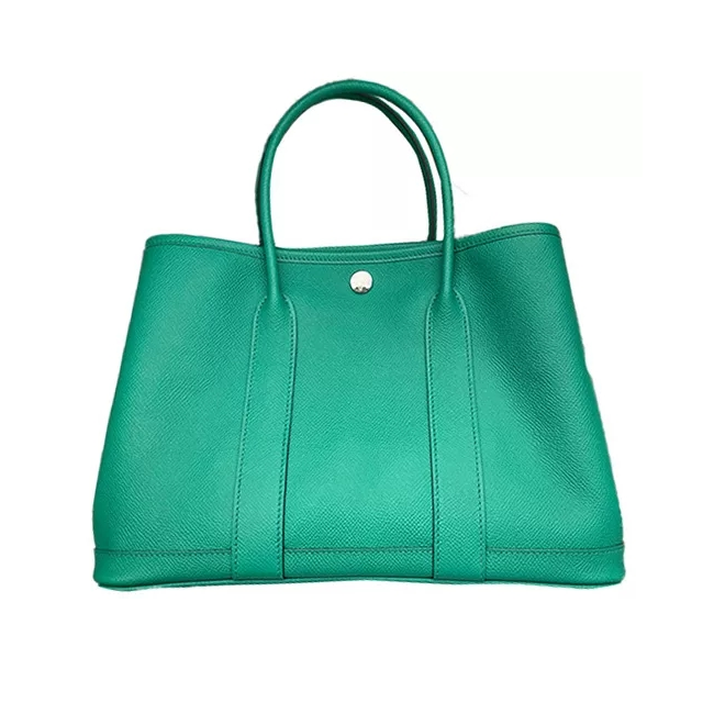Hermes/爱马仕 arden Party 30 Epsom牛皮 银扣 手提包 H069574CKO6
