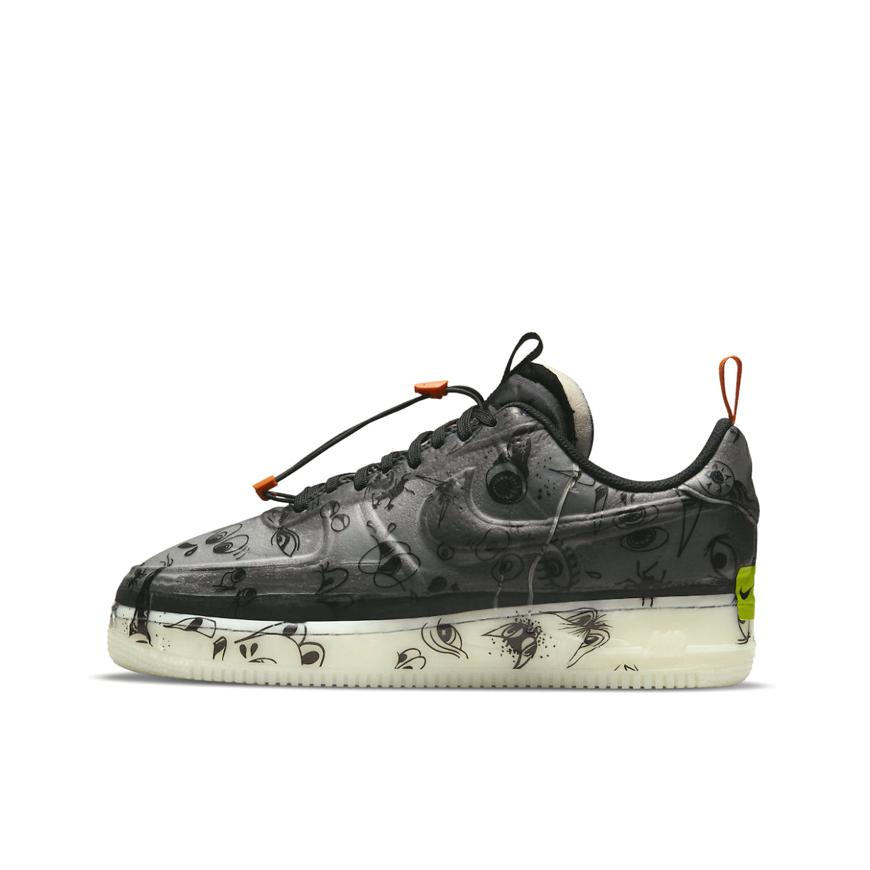 推荐商品：Nike Air Force 1 空军一号 板鞋 轻便舒适百搭耐磨防滑复古 Halloween 黑色/海星橙/白色