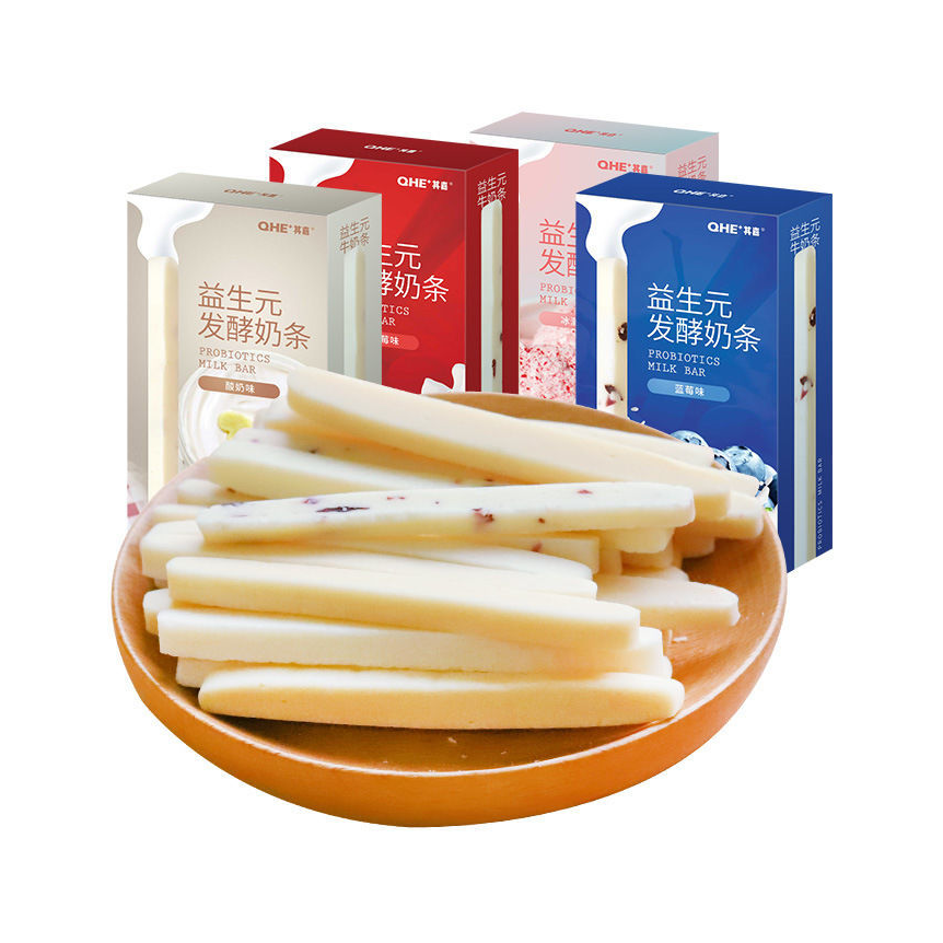 推荐商品：其嘉/QHE+ 儿童益生元发酵奶条零食小奶花内蒙古特产