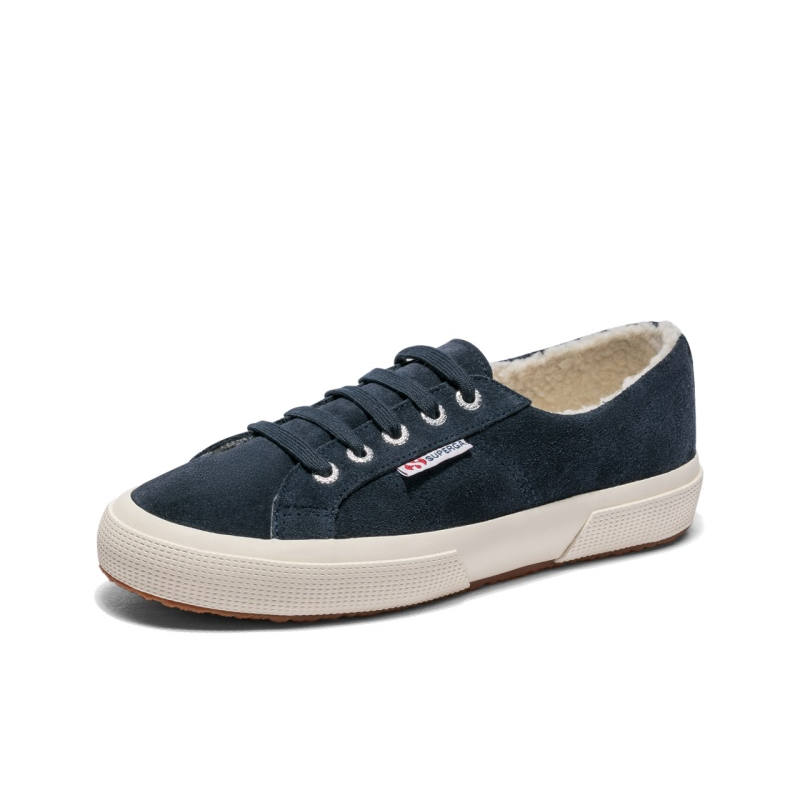 推荐商品：SUPERGA 反毛皮滑 帆布鞋 S003SR0 加绒/藏青色