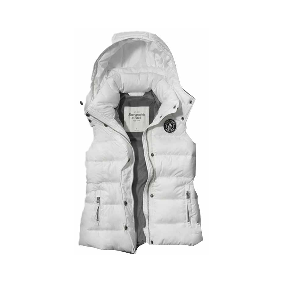 Abercrombie Fitch 拉链连帽棉马夹 男女同款