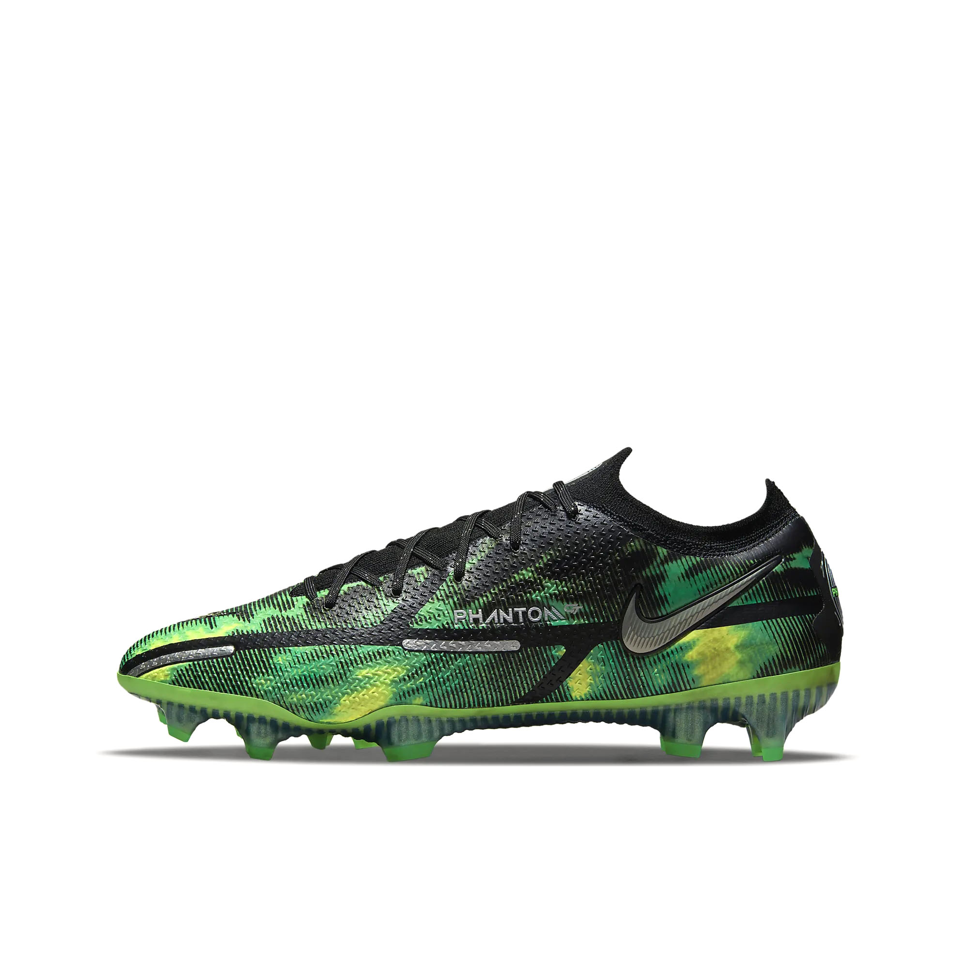 推荐商品：Nike Phantom GT2 Elite FG 顶级 胶质长钉 硬草地天然草地 减震防滑耐磨 足球鞋 绿色/黑色