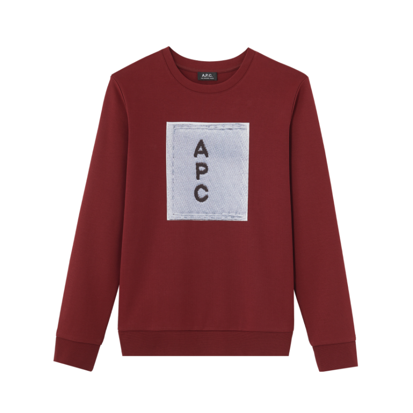 A.P.C 休闲字母矩形印花套头圆领长袖卫衣 男女同款 CODAY-H27518